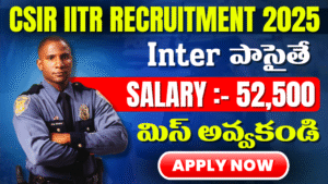 CSIR IITR Junior Stenographer Recruitment 2025 - 12వ తరగతి అర్హతతో కేంద్ర ప్రభుత్వ ఉద్యోగం