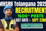 MHSRB Telangana Recruitment 2025 - సివిల్ అసిస్టెంట్ సర్జన్లు మరియు మెడికల్ ఆఫీసర్లు సహా 1,623 స్పెషలిస్ట్ పోస్టులకు ఆన్‌లైన్‌లో దరఖాస్తు చేసుకోండి.